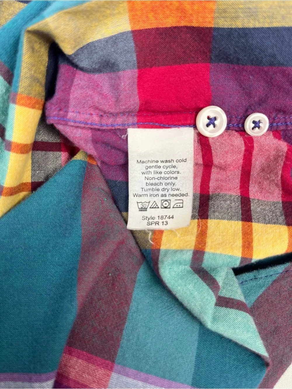 J.Crew Madras Plaid Short-Sleeve Button-Down Shirt Preppy Academia Ivy League